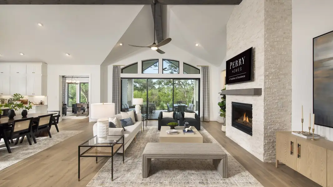 Furnished interior in a model home at Parten 75'/85' in Austin (Image 9).