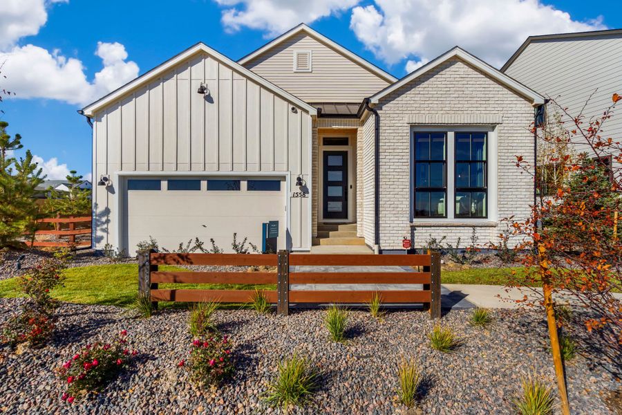 Front exterior of a home in the RainDance community, located in Windsor, CO (Image 6).