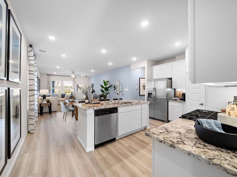 Furnished interior in a model home at Saddle Creek Ranch in Cibolo (Image 5).