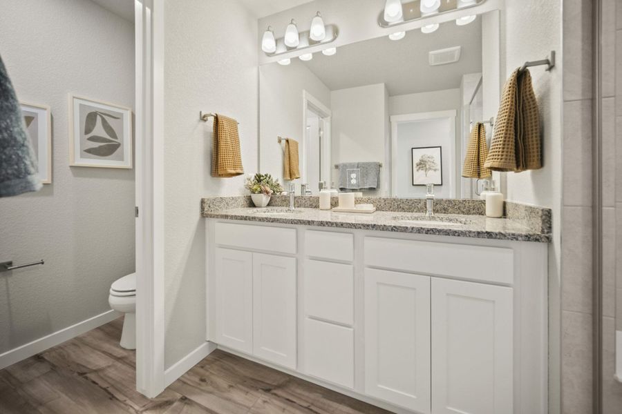 Furnished interior in a model home at Aspen Meadows – Townhomes in Colorado Springs (Image 23). Furnished interior in a model home at Aspen Meadows – Townhomes in Colorado Springs (Image 23).