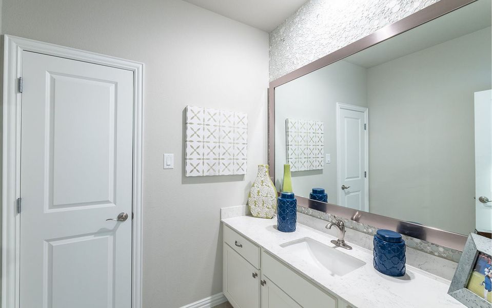 Furnished interior in a model home at High Park Hill in Arrington (Image 23).