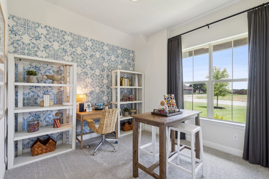 Furnished interior in a model home at Belle Meadows in Cleburne (Image 30).