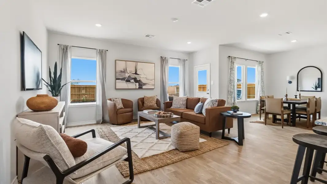 Furnished interior in a model home at Saddle Ridge Estates in Lytle (Image 4).