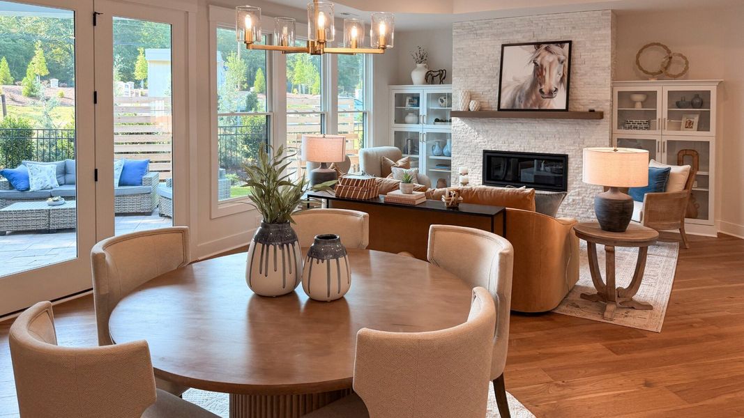 Furnished interior in a model home at The Courtyards at Walters Farm in Huntersville (Image 22).