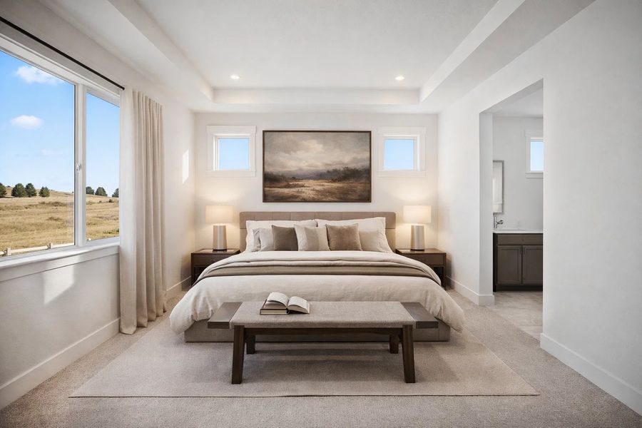 Furnished interior in a model home at Jackson Creek in Monument (Image 15).