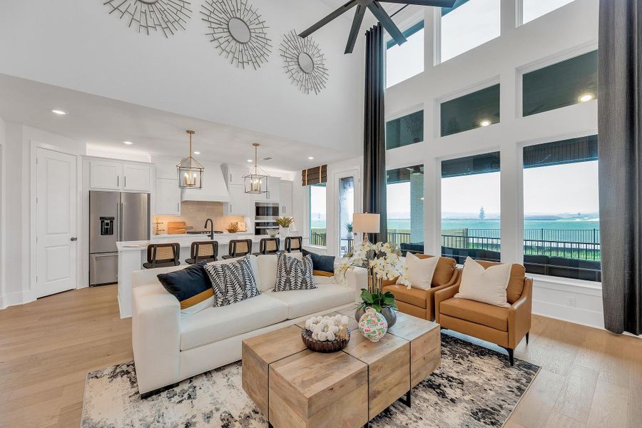 Furnished interior in a model home at The Colony - 50' in Bastrop (Image 14).