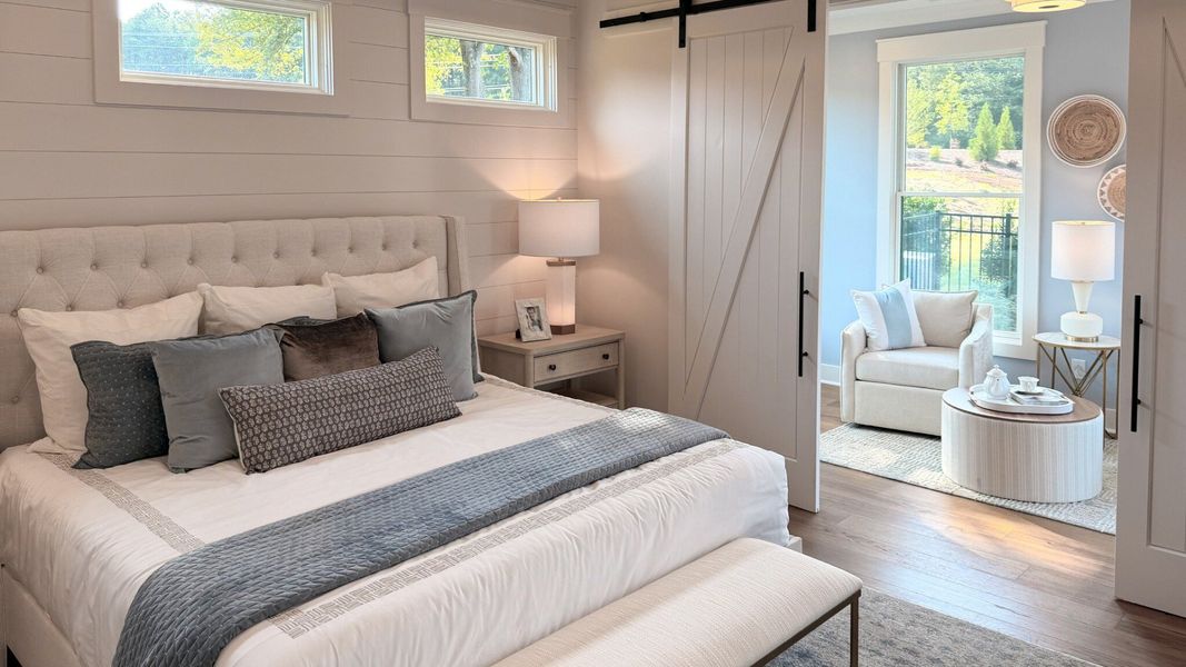 Furnished interior in a model home at The Courtyards at Walters Farm in Huntersville (Image 28).