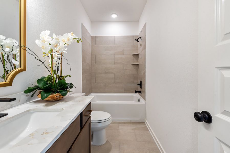 Furnished interior in a model home at Midtown Townhomes in College Station (Image 15). Furnished interior in a model home at Midtown Townhomes in College Station (Image 15).