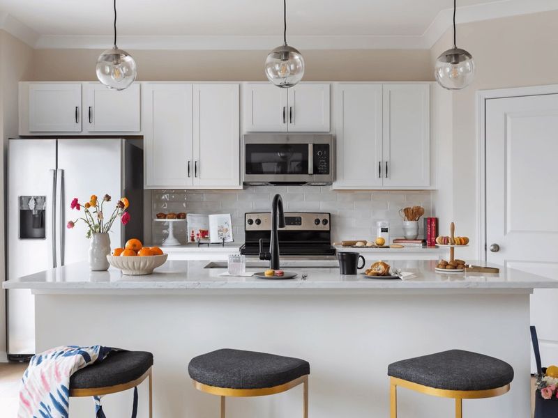 Furnished interior in a model home at Amplitude in Charlotte (Image 12). Furnished interior in a model home at Amplitude in Charlotte (Image 12).