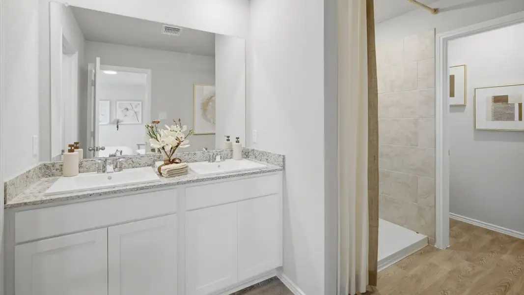 Furnished interior in a model home at Cool Water in Jarrell (Image 22). Furnished interior in a model home at Cool Water in Jarrell (Image 22).