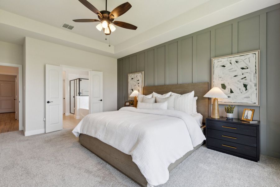 Furnished interior in a model home at Belle Meadows in Cleburne (Image 25).