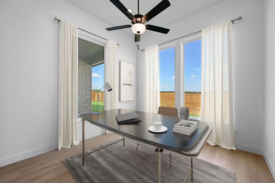 Furnished interior in a model home at The Ridge at Northlake 70s in Northlake (Image 56).