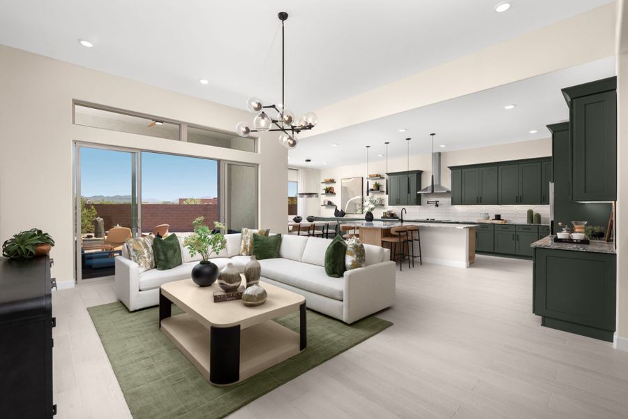 Furnished interior in a model home at Covena Pointe in Tucson (Image 10). Furnished interior in a model home at Covena Pointe in Tucson (Image 10).
