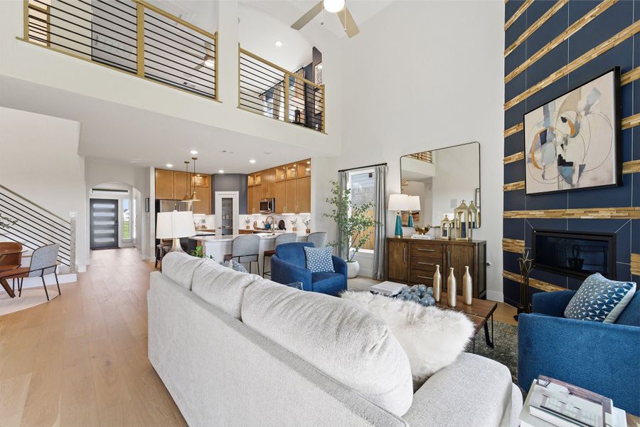 Furnished interior in a model home at Wildrye in Waller (Image 43).