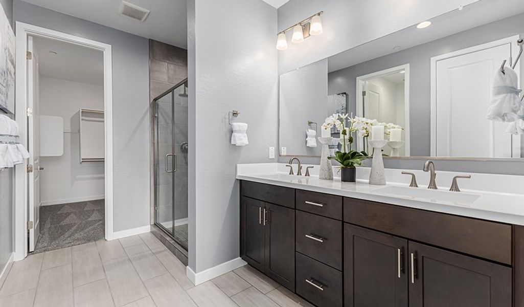 Furnished interior in a model home at Seasons at Haciendas at White Peak in Peoria (Image 13).