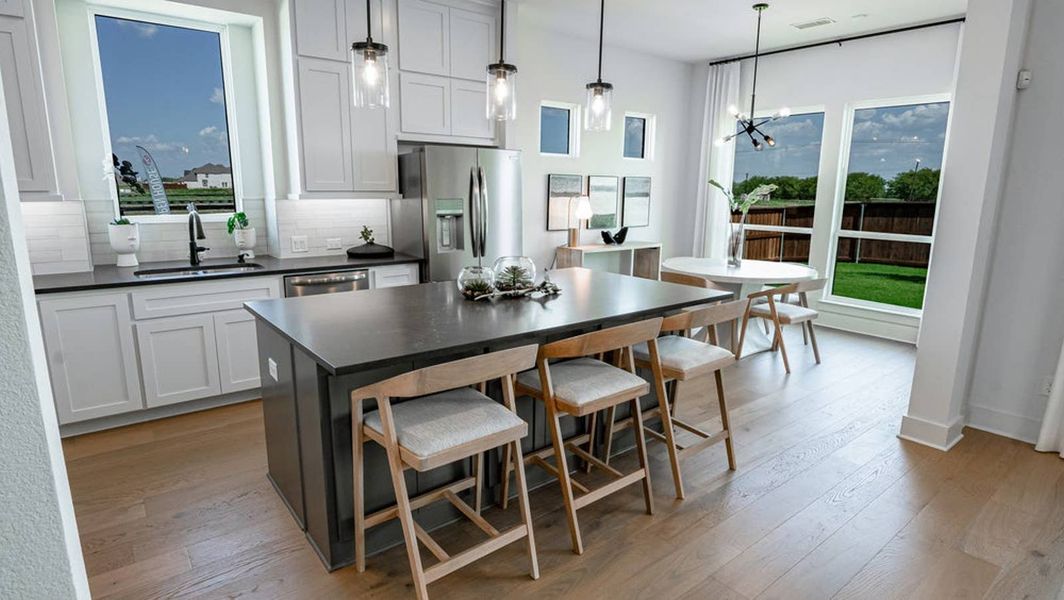 Furnished interior in a model home at Polo Ridge in Forney (Image 6).