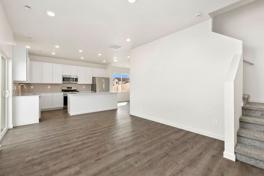 Weston-Model-Living Room and Kitchen