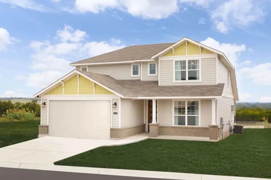 Front exterior of a home in the Cloverleaf community, located in Austin, TX (Image 2).