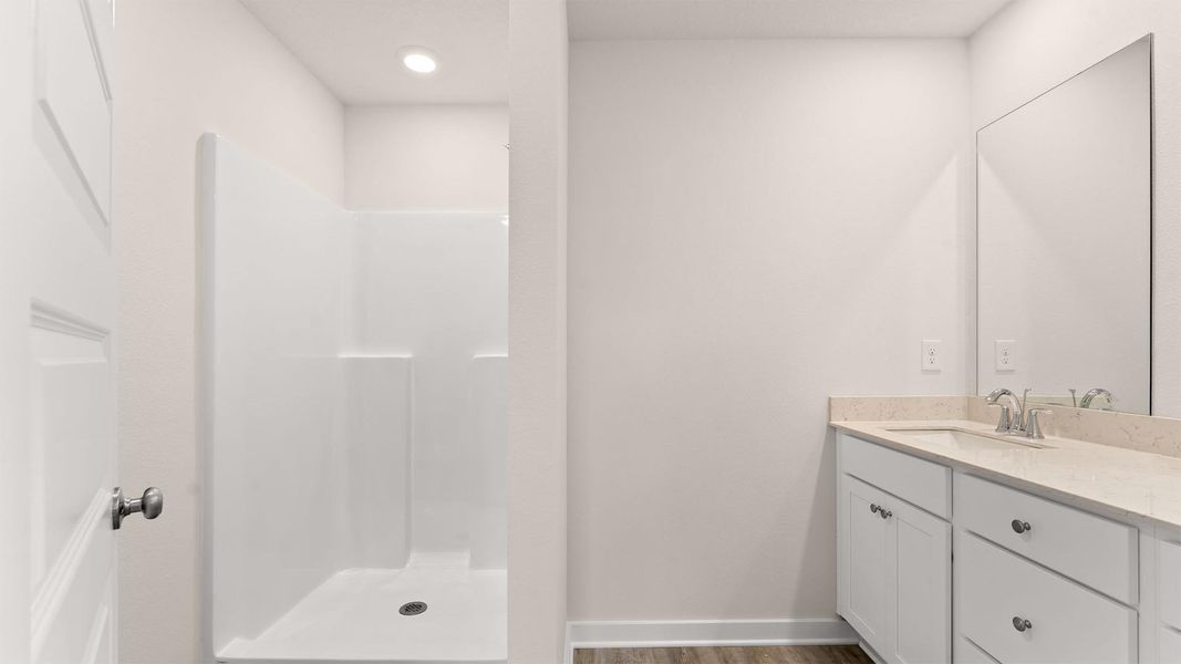 Furnished interior in a model home at Genoa Landing Townhomes in Freeport (Image 9).