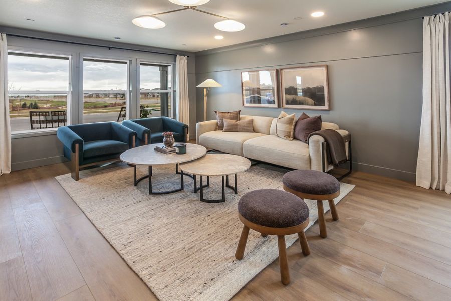 Furnished interior in a model home at Prairie Song in Windsor (Image 41).