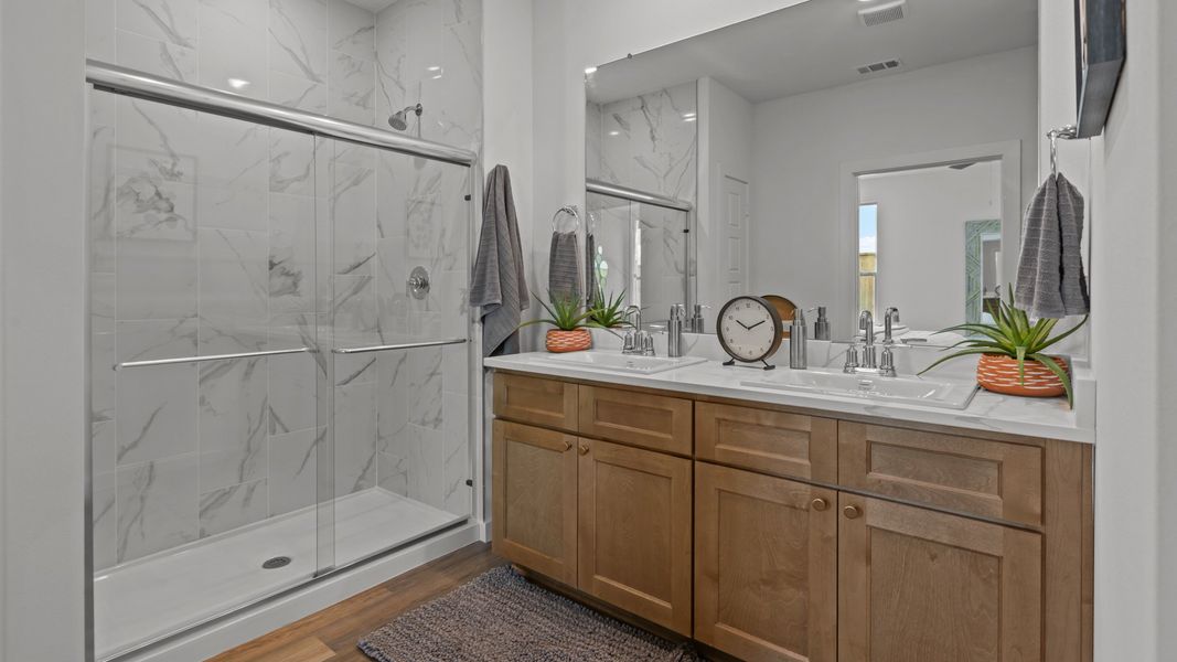 Furnished interior in a model home at Westmont in Lubbock (Image 22).