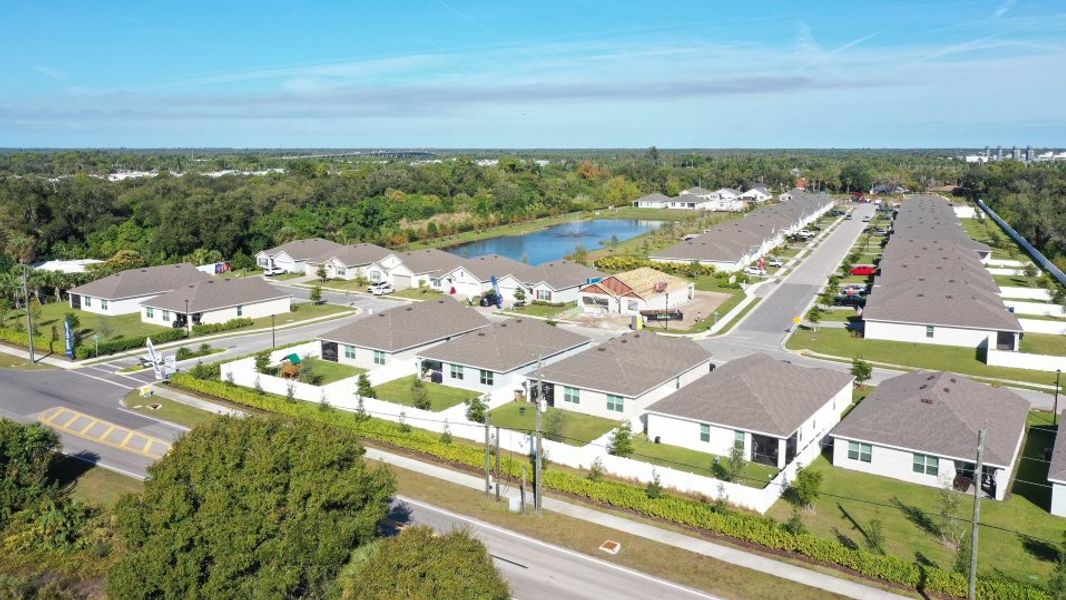 Aerial view of the Brighton Pointe community in Fort Myers, FL, showing layout and nearby surroundings (Image 10).