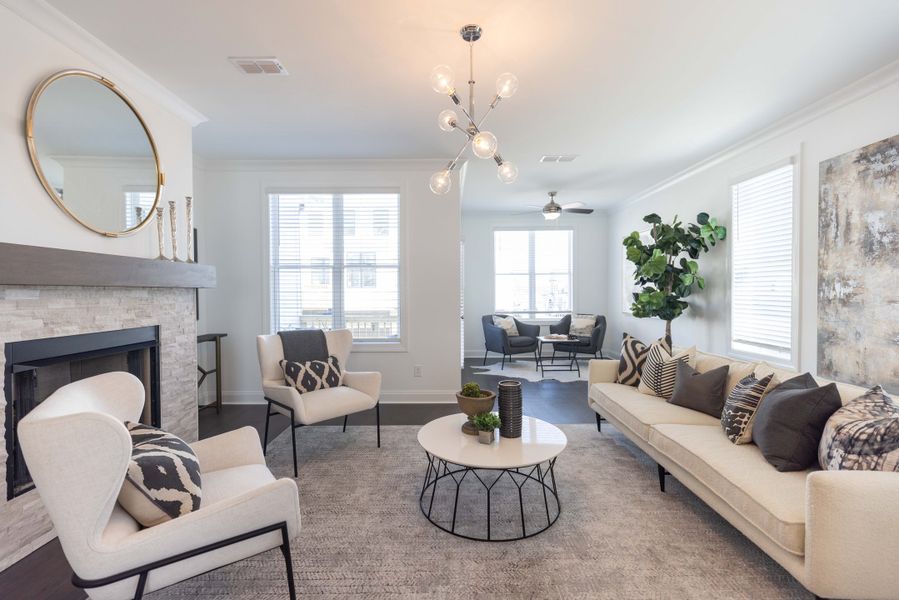 The Glendale Townhome Model - Living Room The Glendale Townhome Model - Living Room