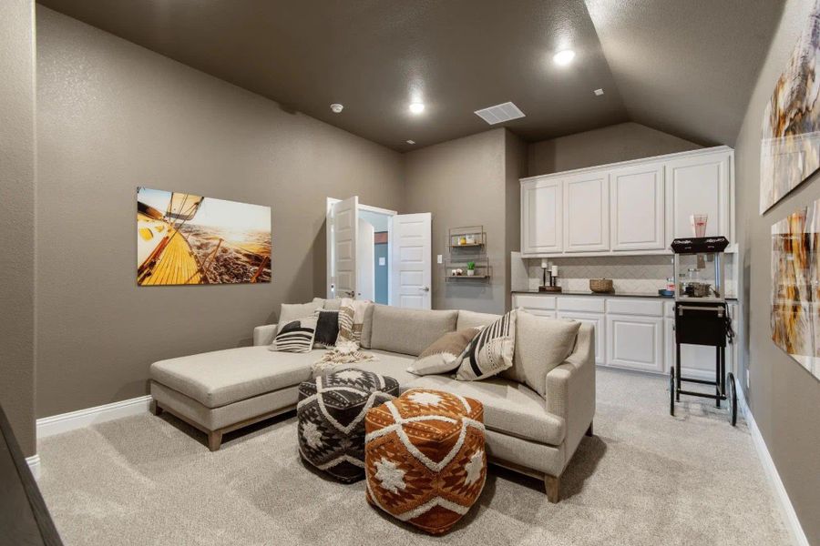 Optional Media Room | Concept 3135 at Mockingbird Hills in Joshua, TX by Landsea Homes