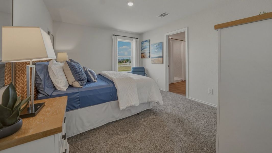 Furnished interior in a model home at Asher Oaks in Bonham (Image 16). Furnished interior in a model home at Asher Oaks in Bonham (Image 16).