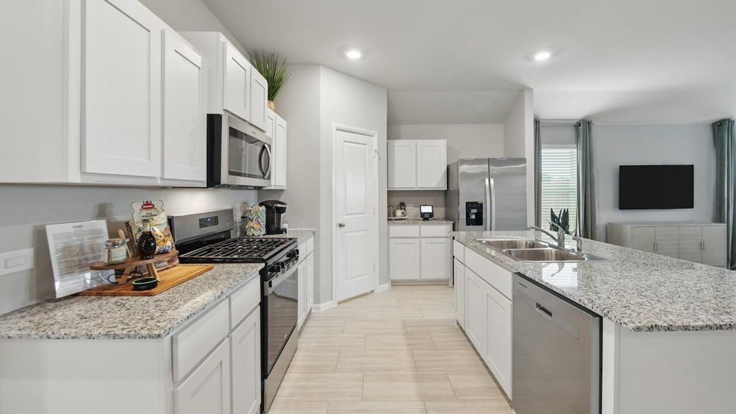 Furnished interior in a model home at Hickory Grove in Krum (Image 7).