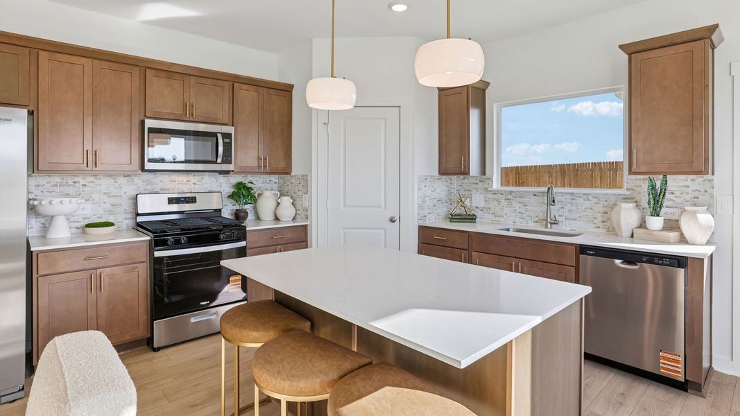 Furnished interior in a model home at Frontier in Mustang Ridge (Image 13).