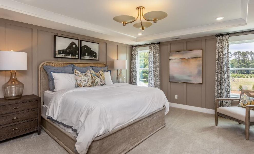 Furnished interior in a model home at Cedar Ridge in Angier (Image 29).