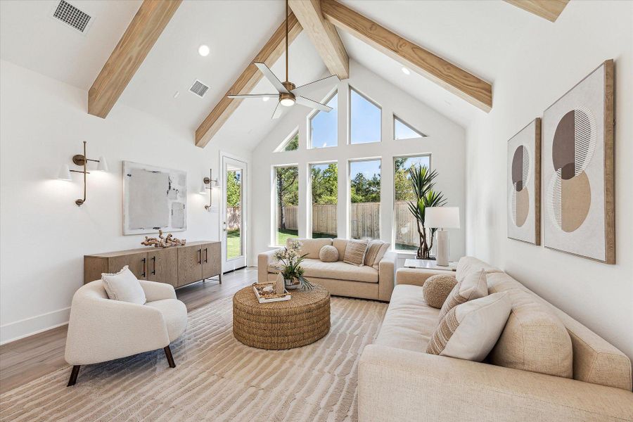 Furnished interior in a model home at Kresston - 40' in Montgomery (Image 5). Furnished interior in a model home at Kresston - 40' in Montgomery (Image 5).