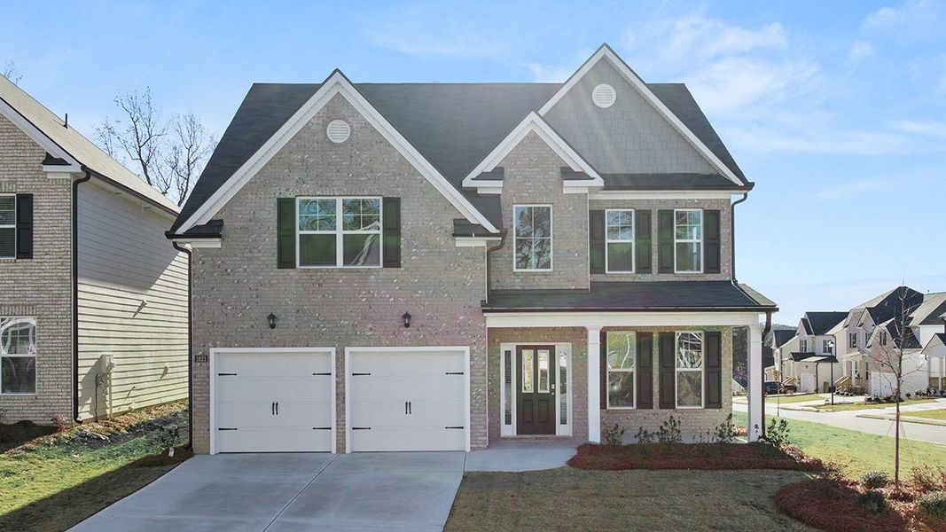 Front exterior of a home in the Water Oak Estates community, located in Lawrenceville, GA (Image 5).