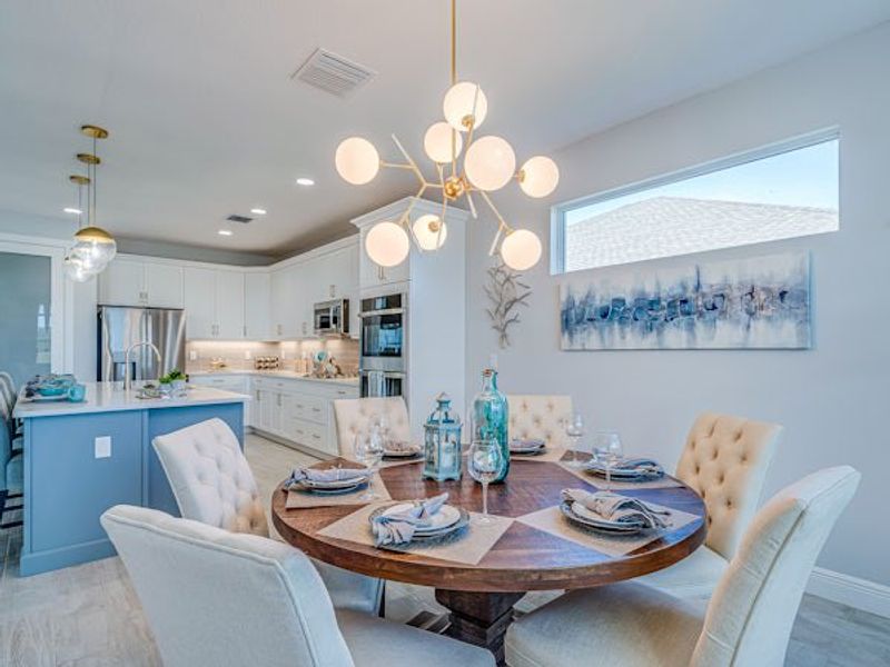 Furnished interior in a model home at High Pointe in Vero Beach (Image 12).