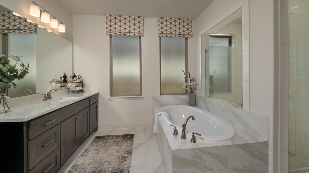 Furnished interior in a model home at Sonoma Verde 70' in Rockwall (Image 4). Furnished interior in a model home at Sonoma Verde 70' in Rockwall (Image 4).