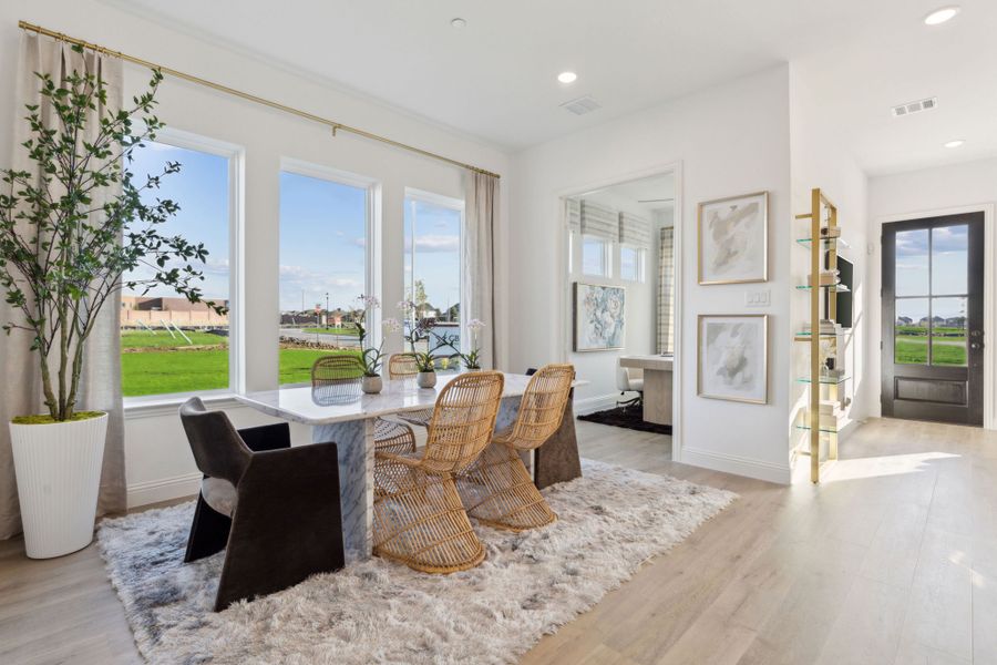 Furnished interior in a model home at Hazelwood in Frisco (Image 10).