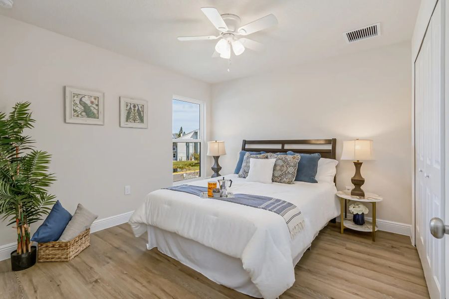 Furnished interior in a model home at Hidden Woods in Melbourne (Image 22).