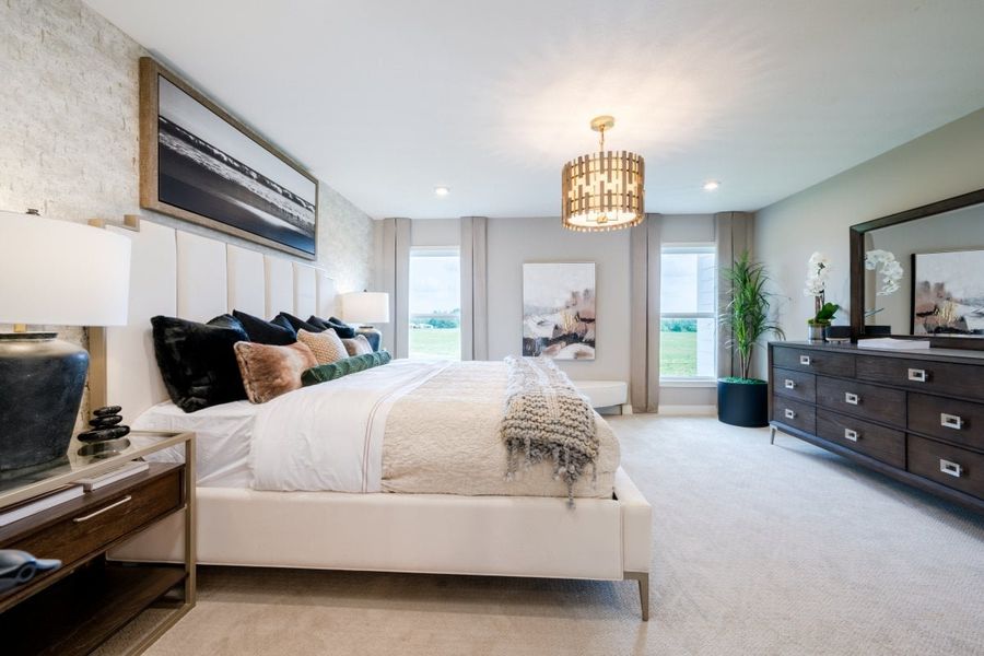 Furnished interior in a model home at Twin Lakes in Hoschton (Image 33).