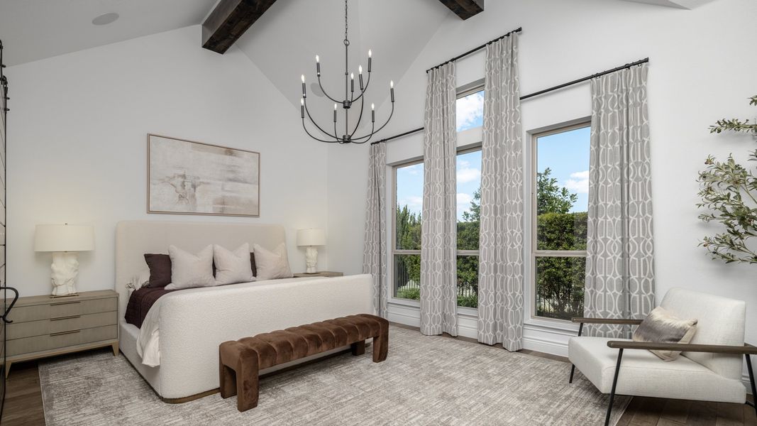 Furnished interior in a model home at Ventana 70' in Fort Worth (Image 8).