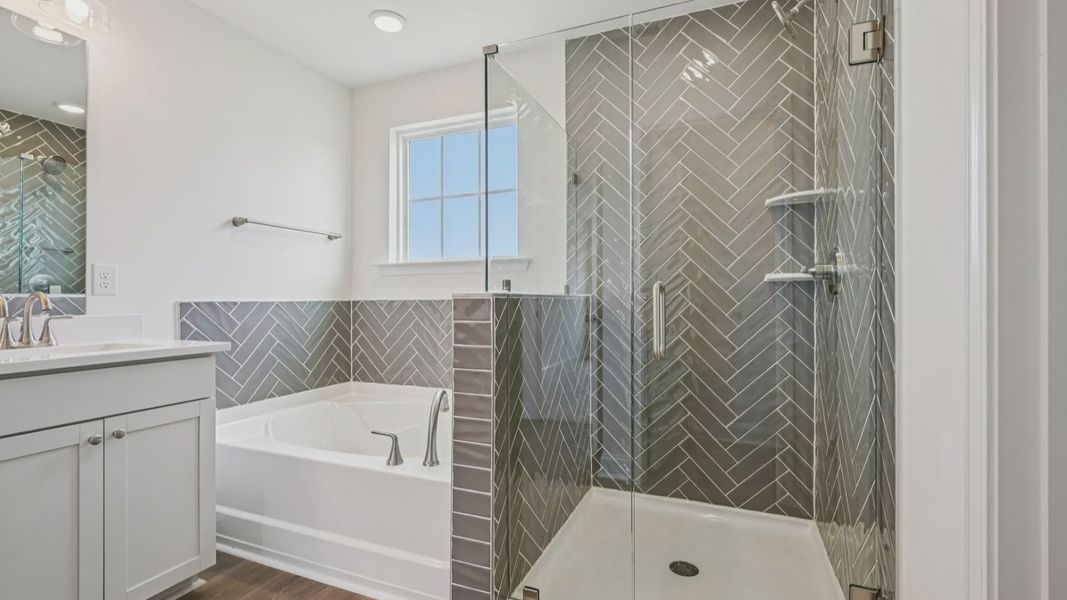Furnished interior in a model home at Essex Village in Franklinton (Image 25).