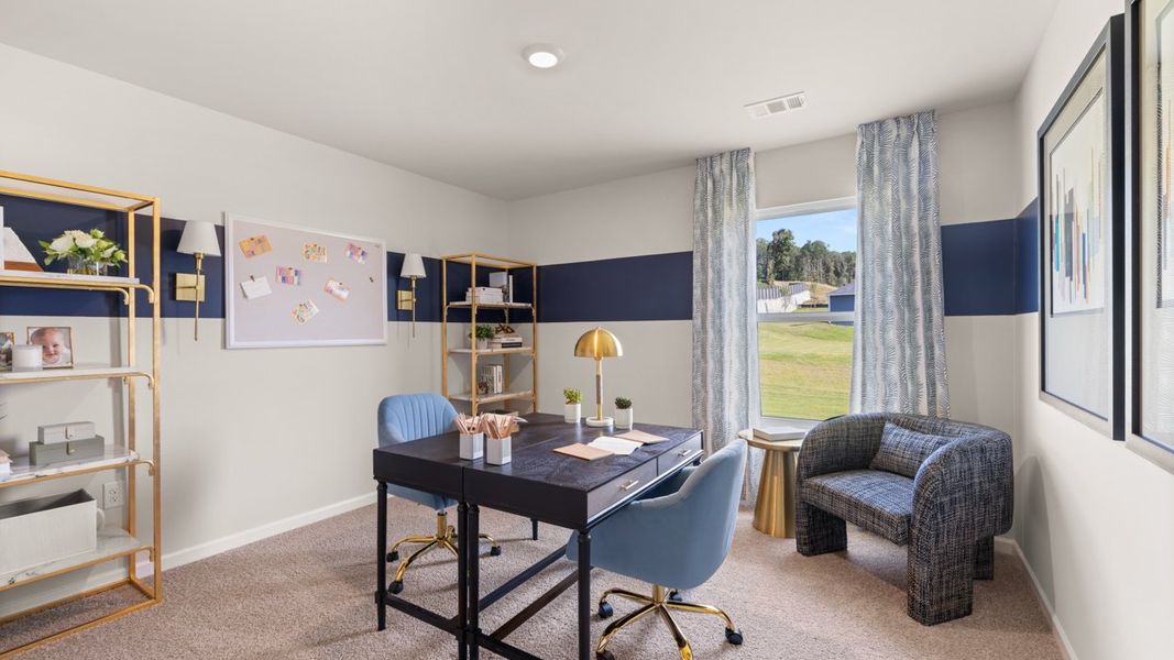 Furnished interior in a model home at Brooks Station in Dacula (Image 46). Furnished interior in a model home at Brooks Station in Dacula (Image 46).