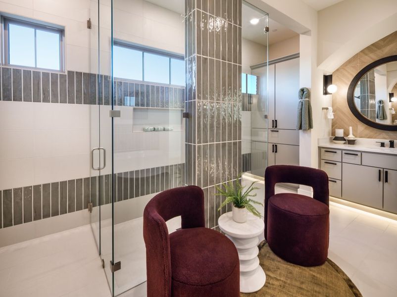 Furnished interior in a model home at Dean Farms in Lucas (Image 43).