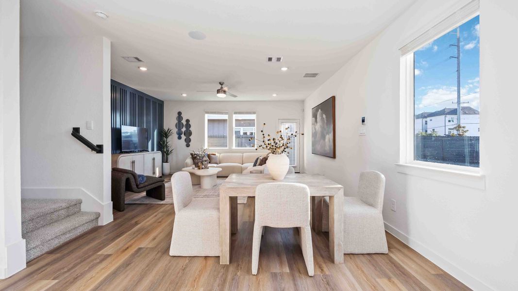 Furnished interior in a model home at Wheatley Oaks in Houston (Image 10).