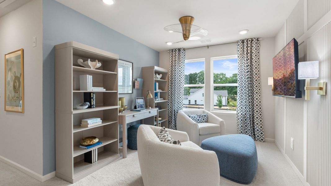 Furnished interior in a model home at McAvoy in Stockbridge (Image 6).