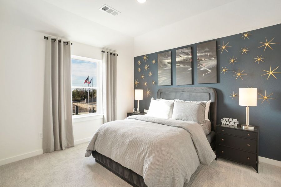 Furnished interior in a model home at Lily Creek at Sutton Fields in Aubrey (Image 69).