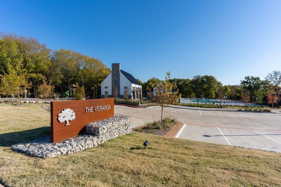 Entrance to the Mantua Point: 55ft. lots community in Van Alstyne, TX, featuring signage and landscaping (Image 14).