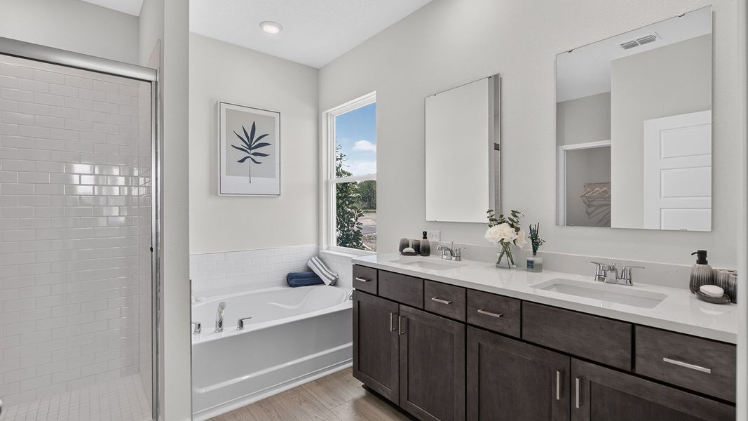 Furnished interior in a model home at Bridle Creek in Jacksonville (Image 8).