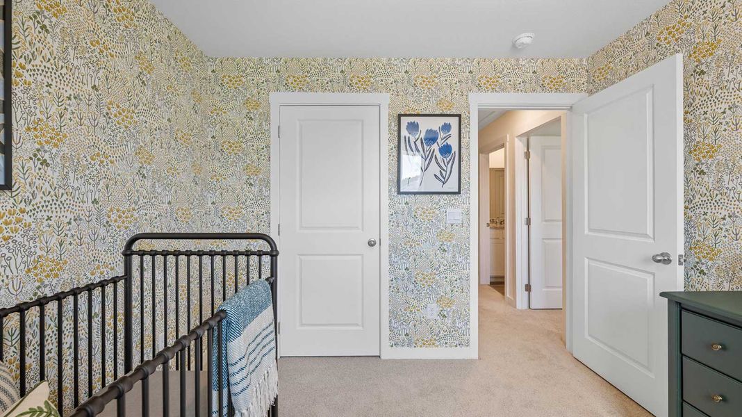 Furnished interior in a model home at Belcourt Landing in Cleveland (Image 22).