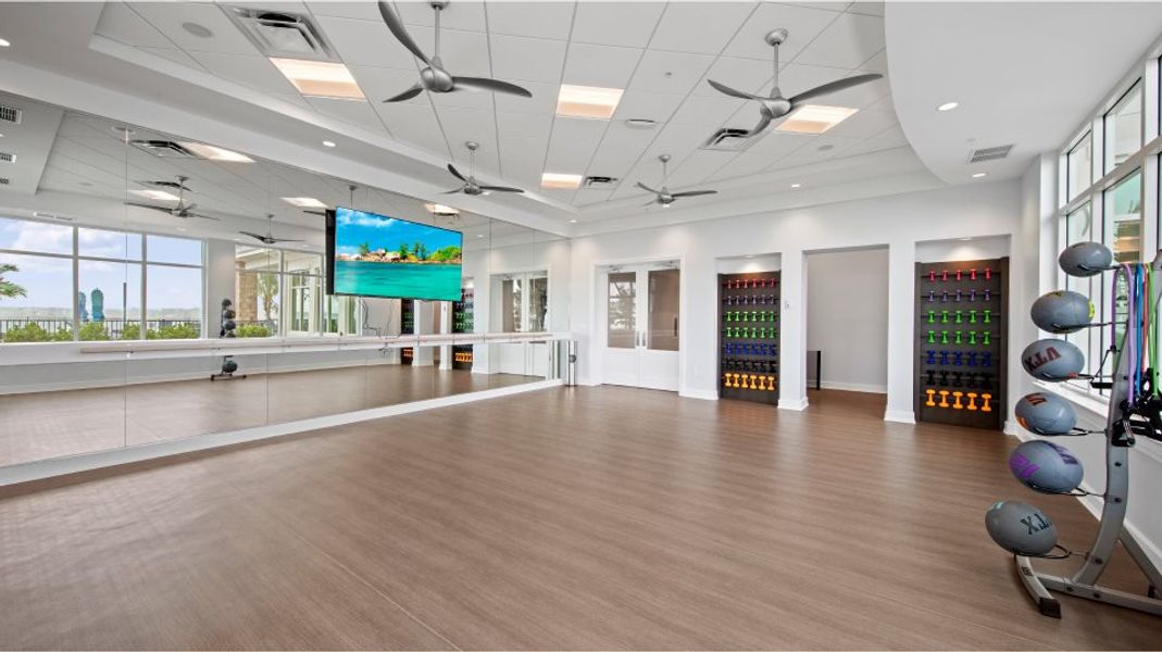 Wild Blue Sports Club Aerobics Classroom